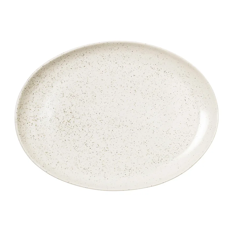 Broste Nordic Vanilla oval tallerken 35,5 x 26,5 cm