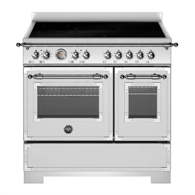 Bertazzoni HER95I2EXT2 Heritage induktionskomfur 90 cm med 5 zoner og 2 ovne, rustfrit stål