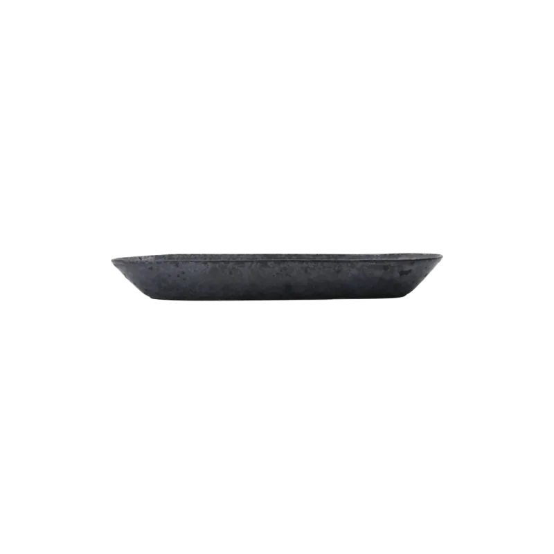 Pion ovalt serveringsfad 35 cm - Sort/brun