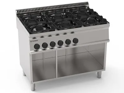 Tecnoinox gaskogebord med 6 zoner