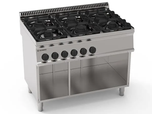 Tecnoinox gaskogebord med 6 zoner
