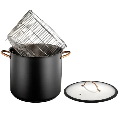 Modern house Black Copper gryde med dampkurv 18 liter
