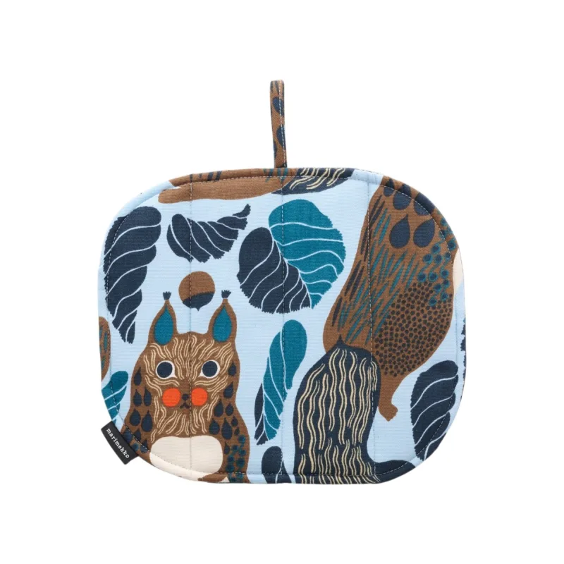Marimekko Pieni Kurre grydelap 25 × 22 cm, lyseblå/flerfarvet