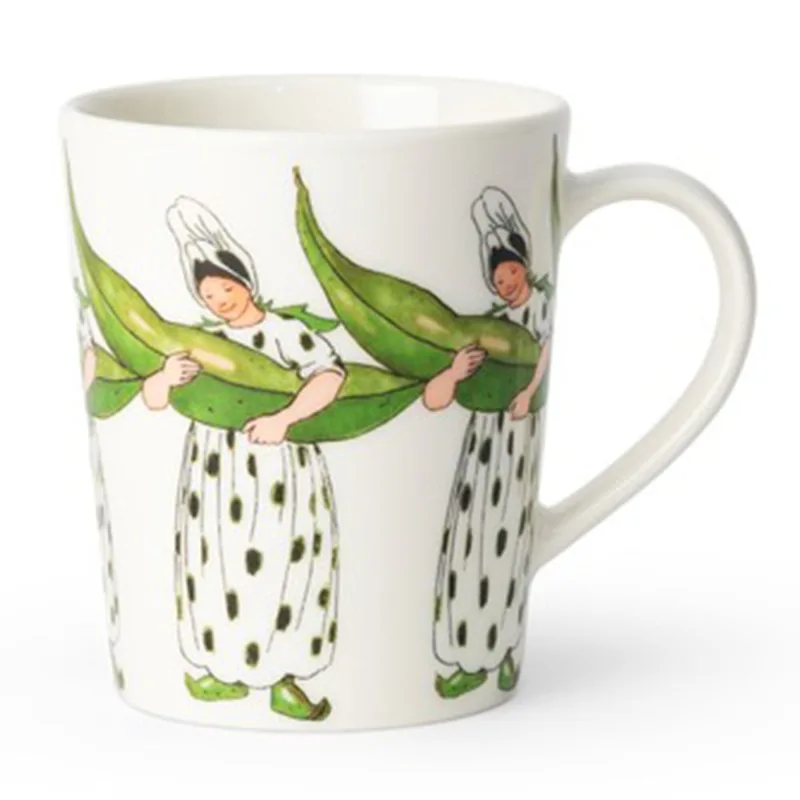 Design house stockholm Elsa Beskow krus med hank 28 cl, mrs. broad bean