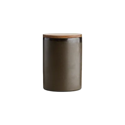 Raw opbevaringskrukke med låg - Metallic Brown