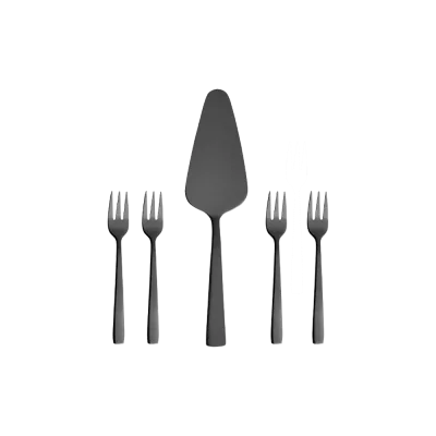 Raw kagesæt 5 dele - Blank sort