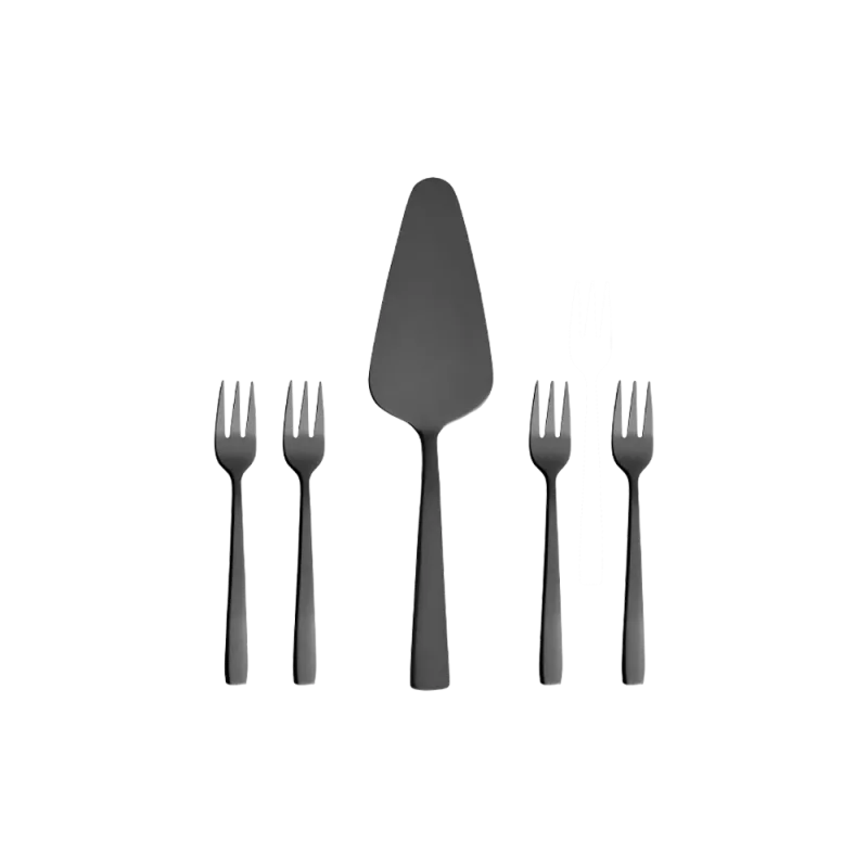 Raw kagesæt 5 dele - Blank sort