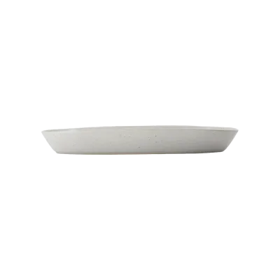 Pion ovalt serveringsfad 38 cm - Grå/hvid