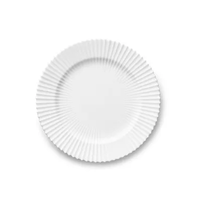Lyngby Tallerken - Ø23,5cm. Hvid