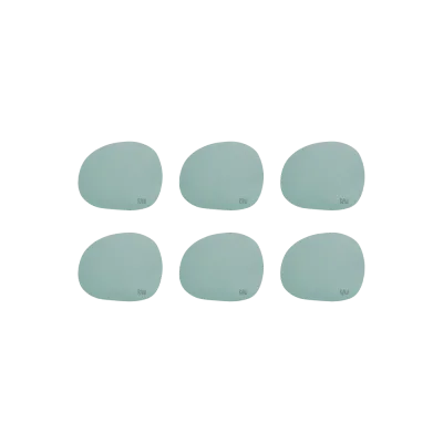 Raw silikone coasters glasbrikker 6-pak - Grøn