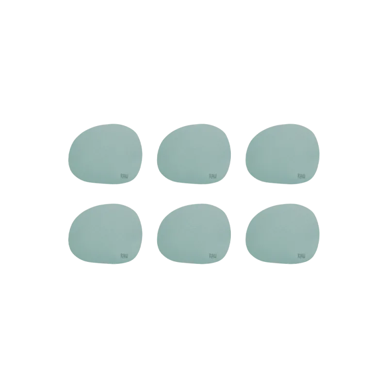 Raw silikone coasters glasbrikker 6-pak - Grøn