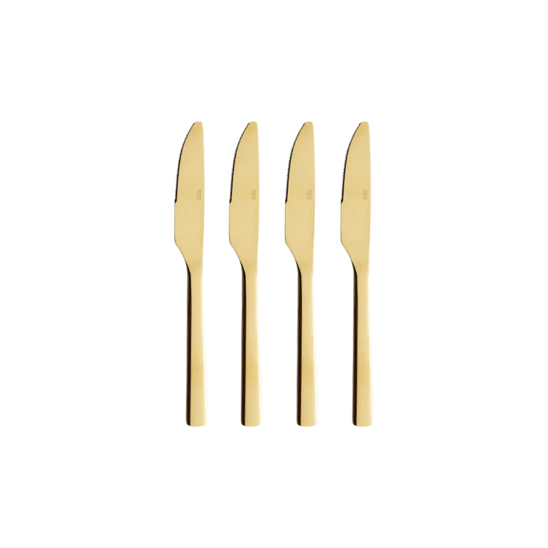 Raw kniv 4-pak - Guld