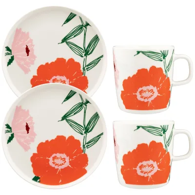 Marimekko Puutarhakutsut Morgenmadssæt, 4 dele
