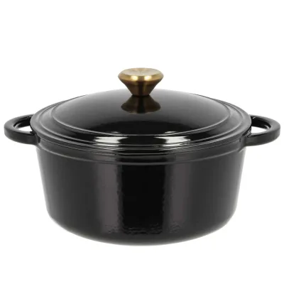 Pillivuyt Gourmet Garonne støbejernsgryde 3,8 liter, sort