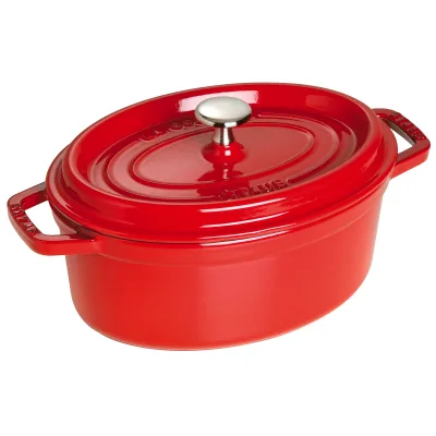 Staub La Cocotte oval støbejernsgryde 23 cm / 2,35 l, kirsebærrød