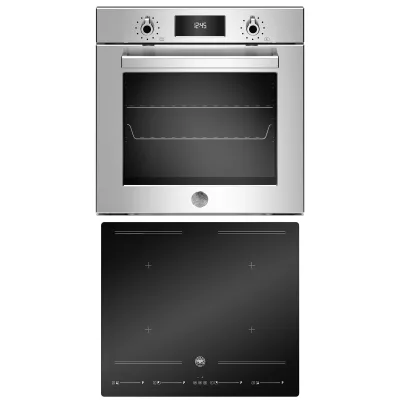Bertazzoni Hvidevarepakke Professional indbygningsovn (stål) + induktionskogeplade, 60 cm