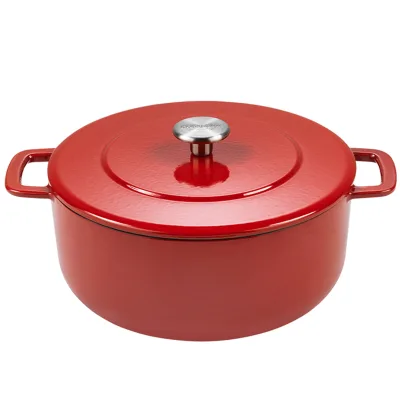 Combekk Støbejernsgryde med låg Ø24 cm, cherry