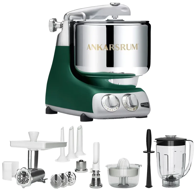 Ankarsrum AKM 6230 køkkenmaskine + deluxe pakke, forest green