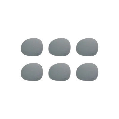 Raw silikone coasters glasbrikker 6-pak - Grå