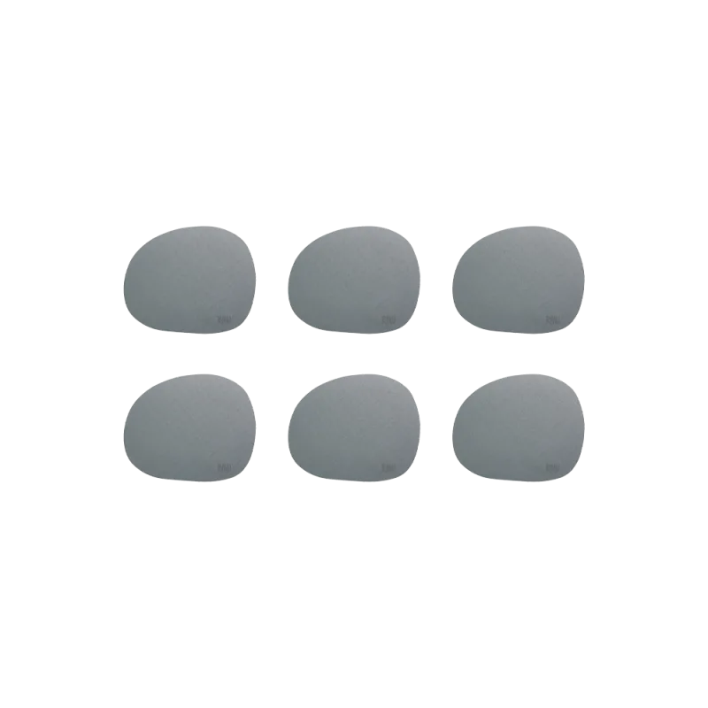 Raw silikone coasters glasbrikker 6-pak - Grå