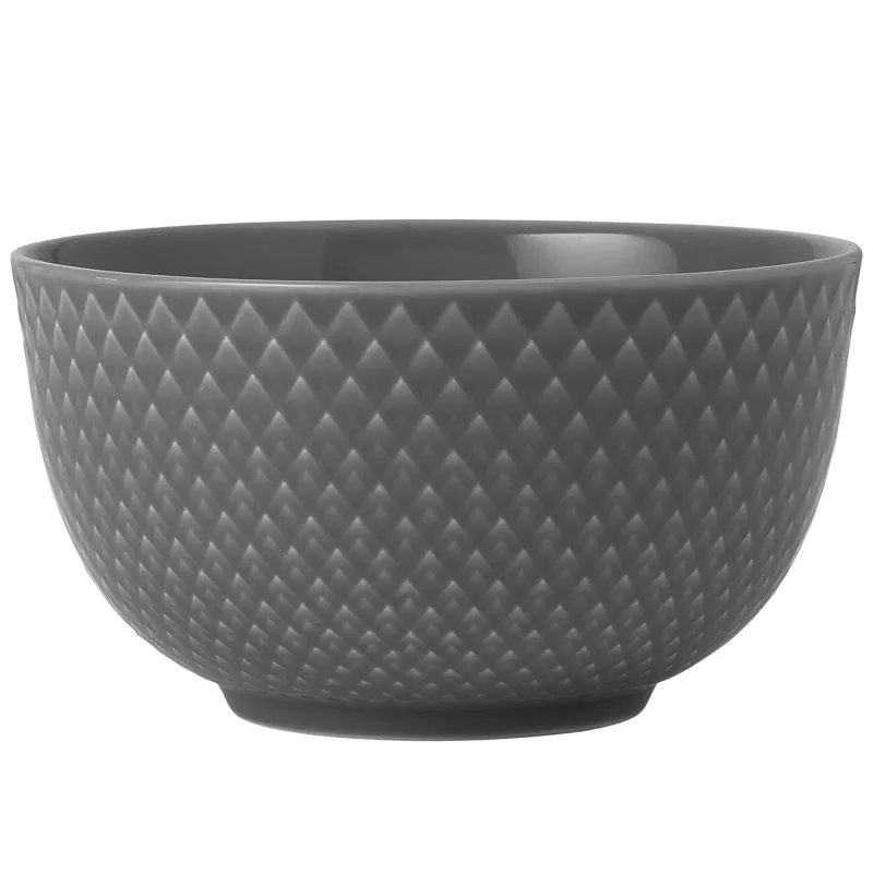 Lyngby porcelæn Rhombe Earth skål 11 cm, slate