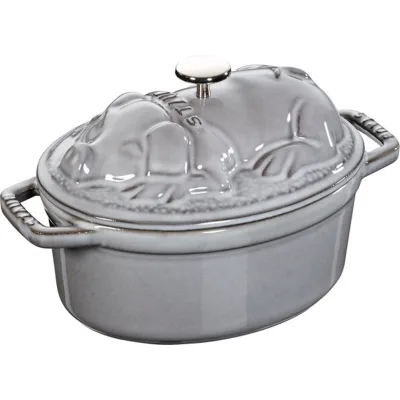 Staub La Cocotte støbejernsgryde 17 cm med griselåg, grafitgrå