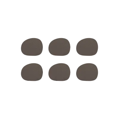 Raw Buffalo coasters glasbrikker 6-pak - Clay