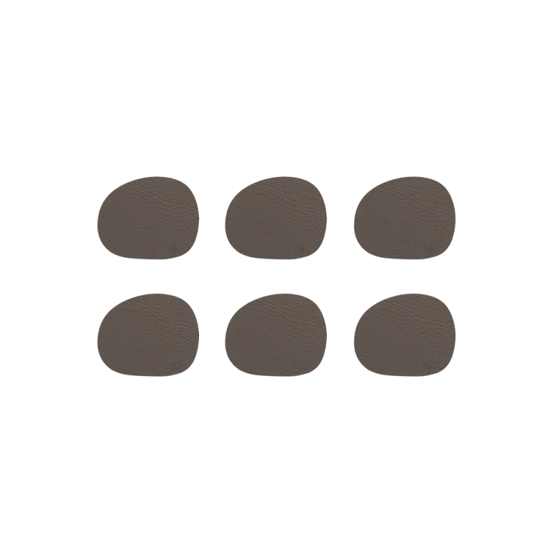 Raw Buffalo coasters glasbrikker 6-pak - Clay