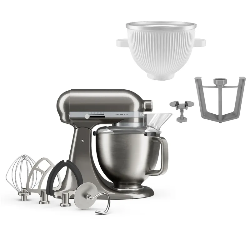 Kitchenaid Artisan Plus køkkenmaskine med istilbehør, medallion silver