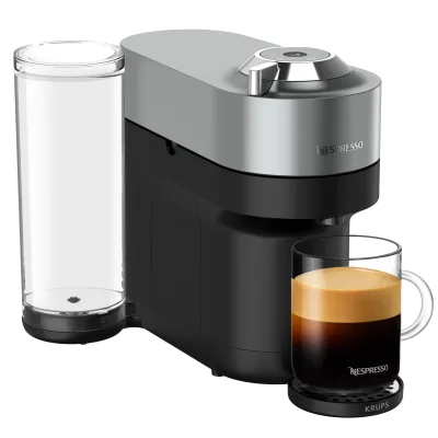 Nespresso by Sage SNV 125 Vertuo Pop+ Deluxe kapselmaskine, titan
