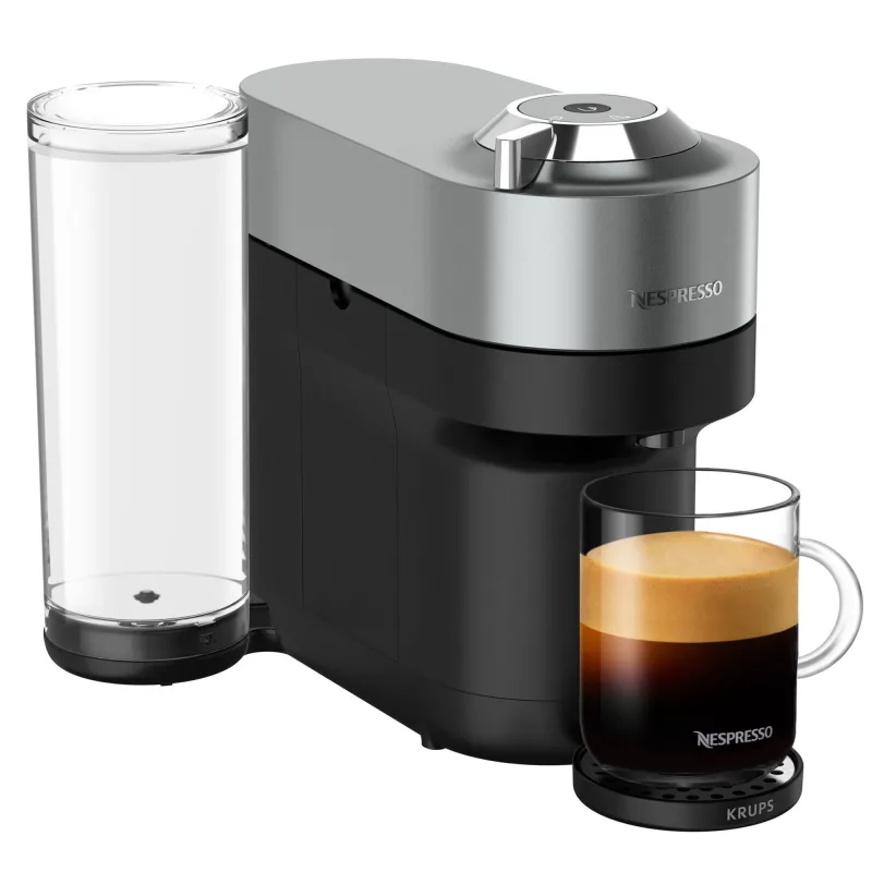 Nespresso by Sage SNV 125 Vertuo Pop+ Deluxe kapselmaskine, titan