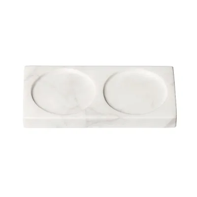 Crushgrind Tabletopper bakke til salt- og peberkværn, white marble