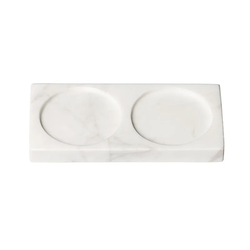 Crushgrind Tabletopper bakke til salt- og peberkværn, white marble