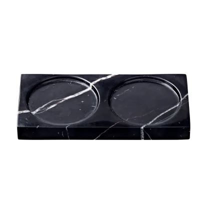 Crushgrind Tabletopper bakke til salt- og peberkværn, black marble