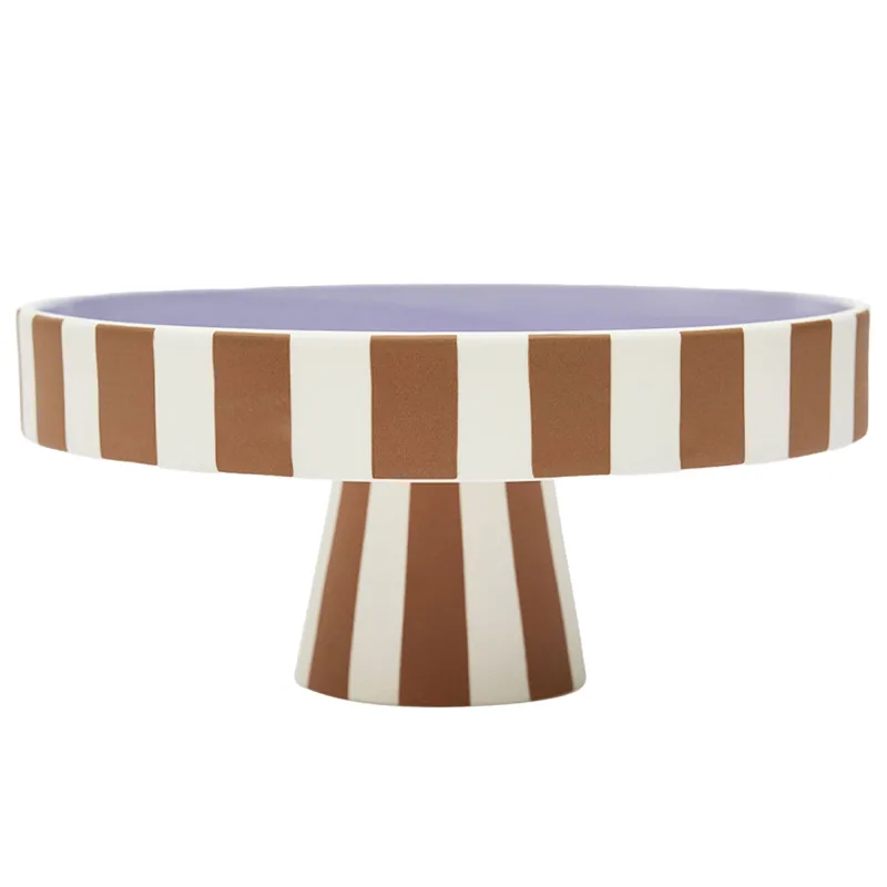 Oyoy living design Toppu Serveringsfad 27 cm, karamel/lavendel