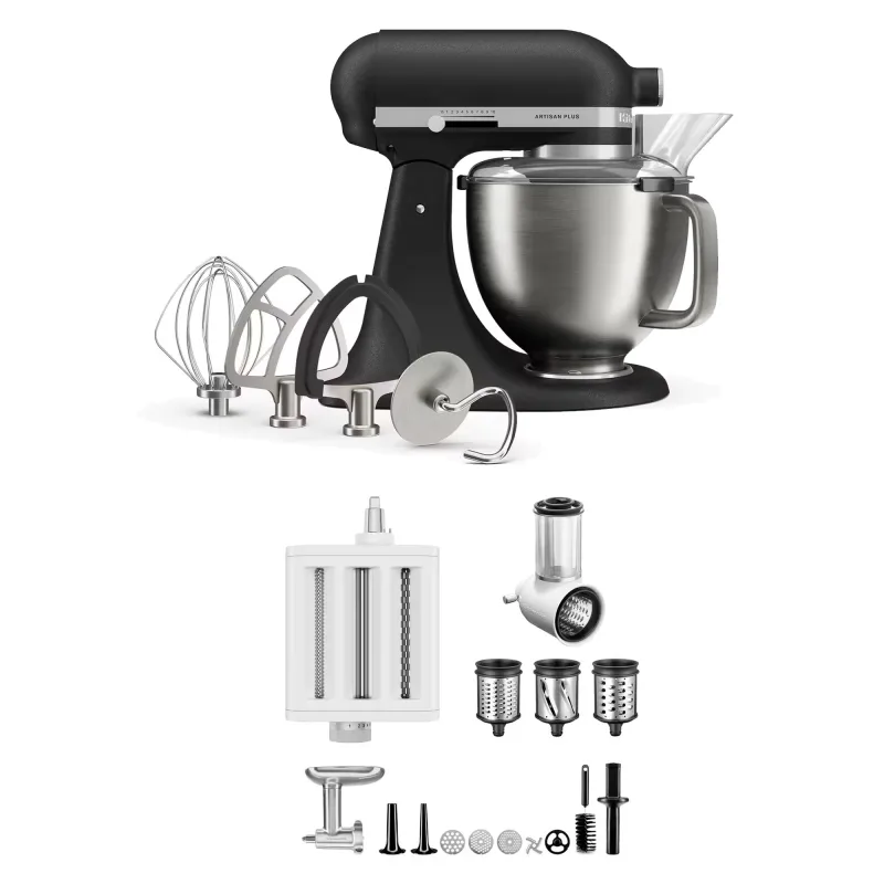 Kitchenaid Artisan Plus køkkenmaskine med tilbehørspakke 4,7 liter, cast iron black