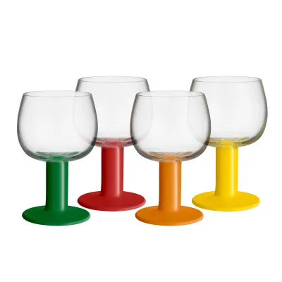 Kosta boda Fars Glas vinglas 40 cl 4-pak, blandede farver