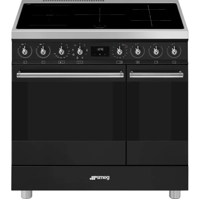 Smeg C92IMMB2 Classic Induktionskomfur med 2 ovne, 90 cm, mat sort
