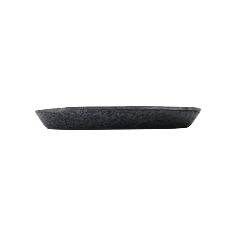Pion ovalt serveringsfad 38 cm - Sort/brun