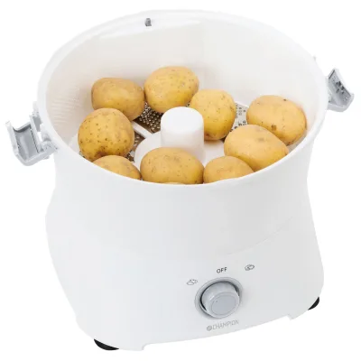 Champion Elektrisk kartoffelskræller med salatslynge 1 kg, hvid