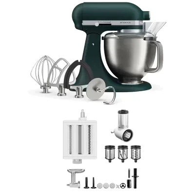 Kitchenaid Artisan Plus køkkenmaskine med tilbehørspakke 4,7 liter, pebbled palm
