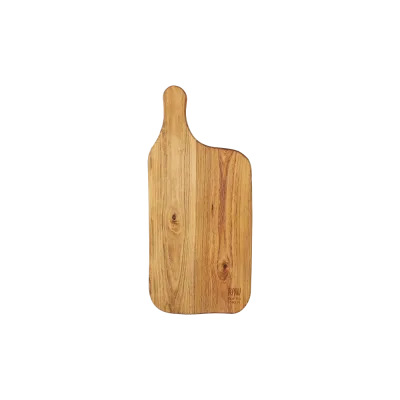 Raw Teak skærebræt med håndtag - 37,5x17 cm