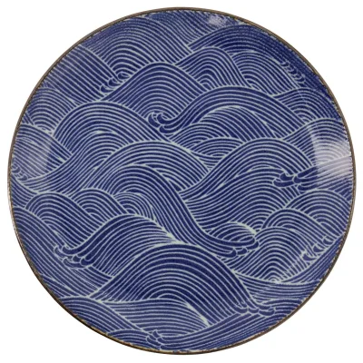 Tokyo design studio Seigaiha Blue tallerken 25 cm