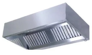 900mm emhætte i rustfri stål, med motor - Dim.: B 1000 x T 900 x H 450 mm