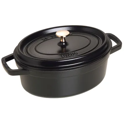 Staub La Cocotte oval støbejernsgryde 27 cm / 3,2 liter, sort