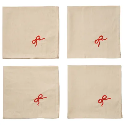 Midnatt Bow servietter 40x40 cm 4-pak