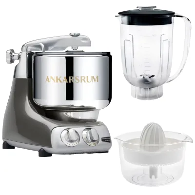 Ankarsrum Assistent AKM6230 + mixerkande og citruspresser, black chrome