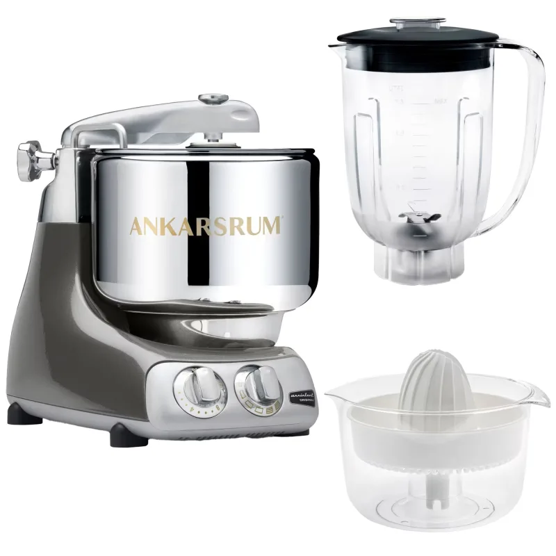 Ankarsrum Assistent AKM6230 + mixerkande og citruspresser, black chrome