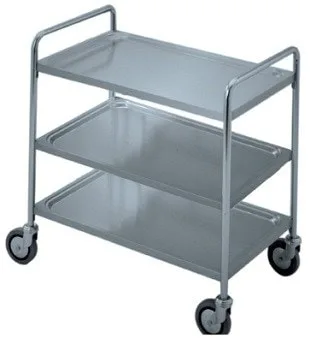 Servicevogn med 3 hylder og håndtag, 995x695x916mm