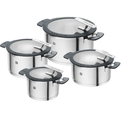 Zwilling Simplify grydesæt 4 dele + 4 låg, rustfrit stål